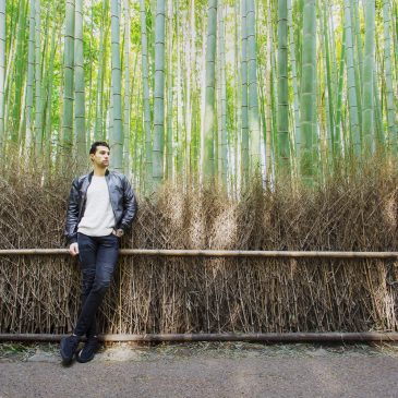 Like being a fashion photographer. Shooting in bamboo forest in Kyoto.